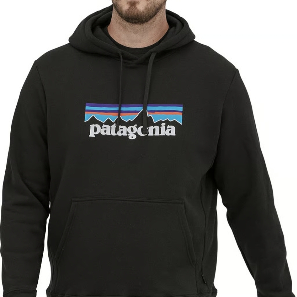 Patagonia Black Hoodie with Logo Hoodie SZ.S